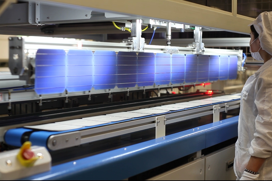 Solar panel production workshop
